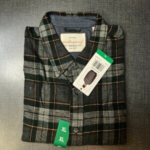 Original Weatherproof Vintage Since 1948 Men's XL Green/Gray Long Sleeve Plaid